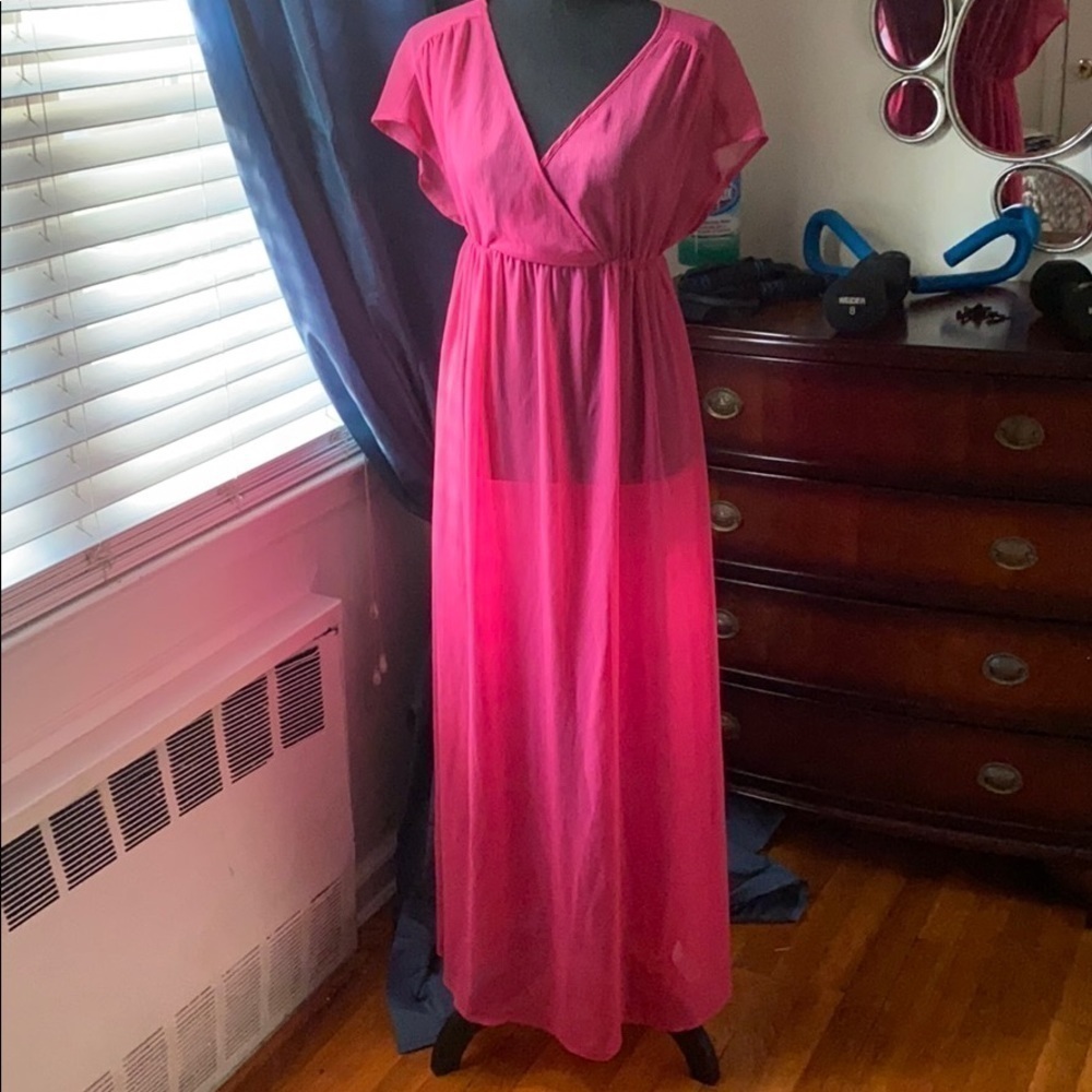 Fushia Beach Coverup Old Navy